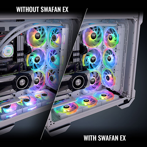 Thermaltake SWAFAN EX14 RGB TT Premium Edition Magnetic Fan 3 Pack LN131757   CL F144 PL14SW A | UK